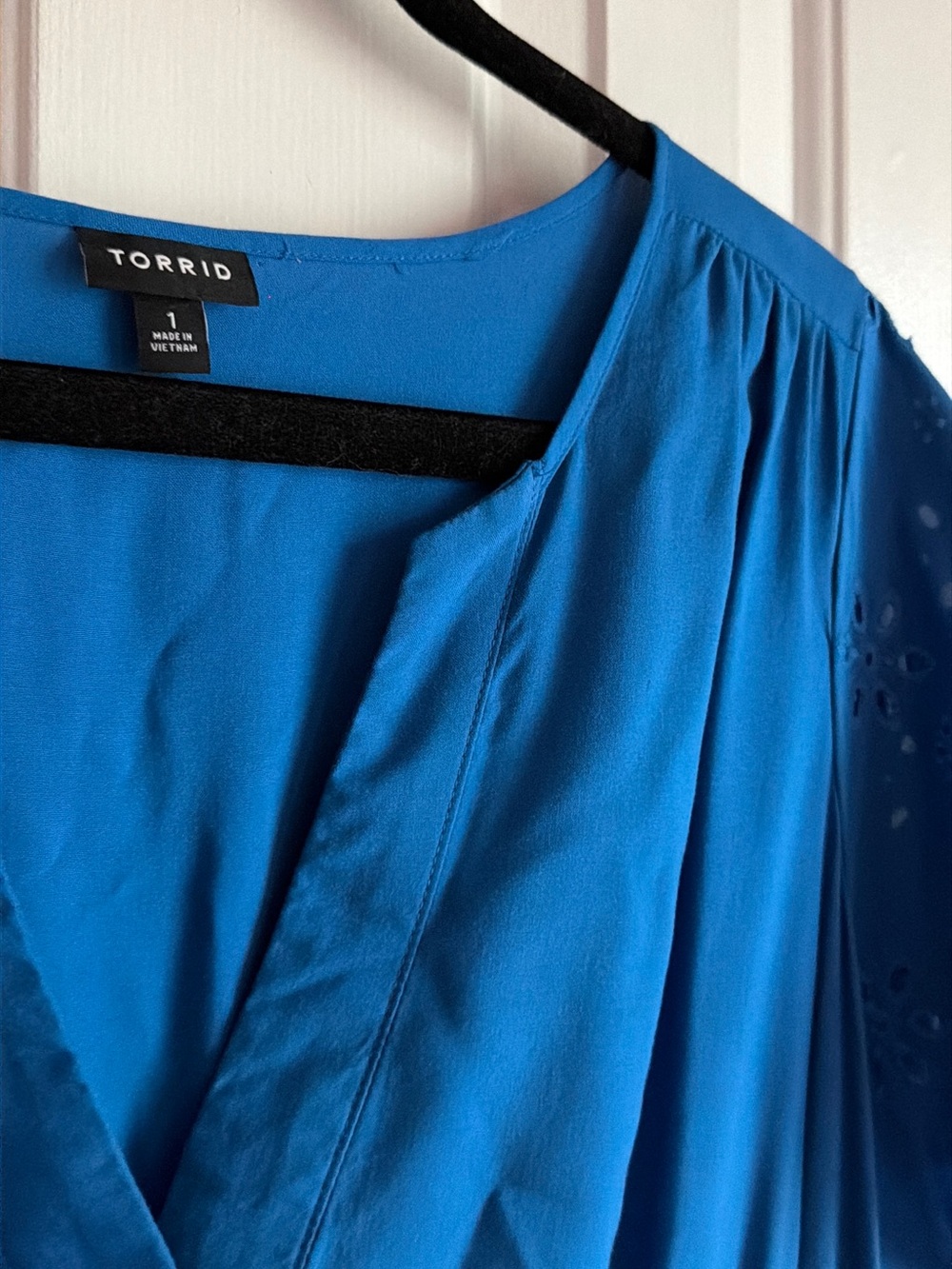 torrid Blue Eyelet Tiered Maxi Dress - Picture 2 of 4